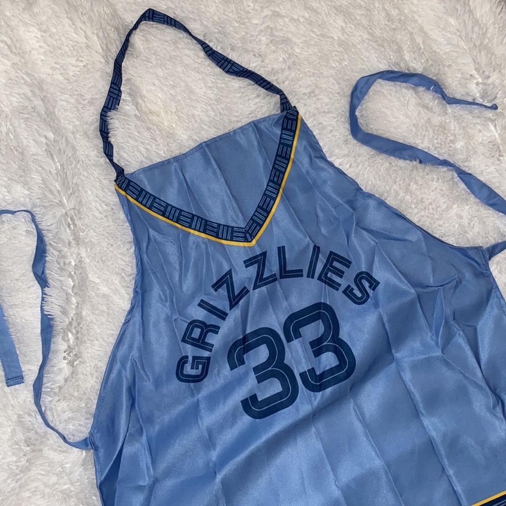 Rare New Memphis Grizzlies Jersey Apron Blue Navy 33